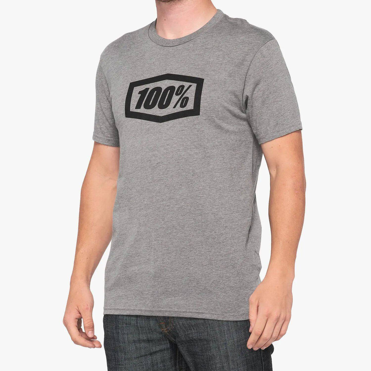 100% Essential T Shirt - Gunmetal Heather