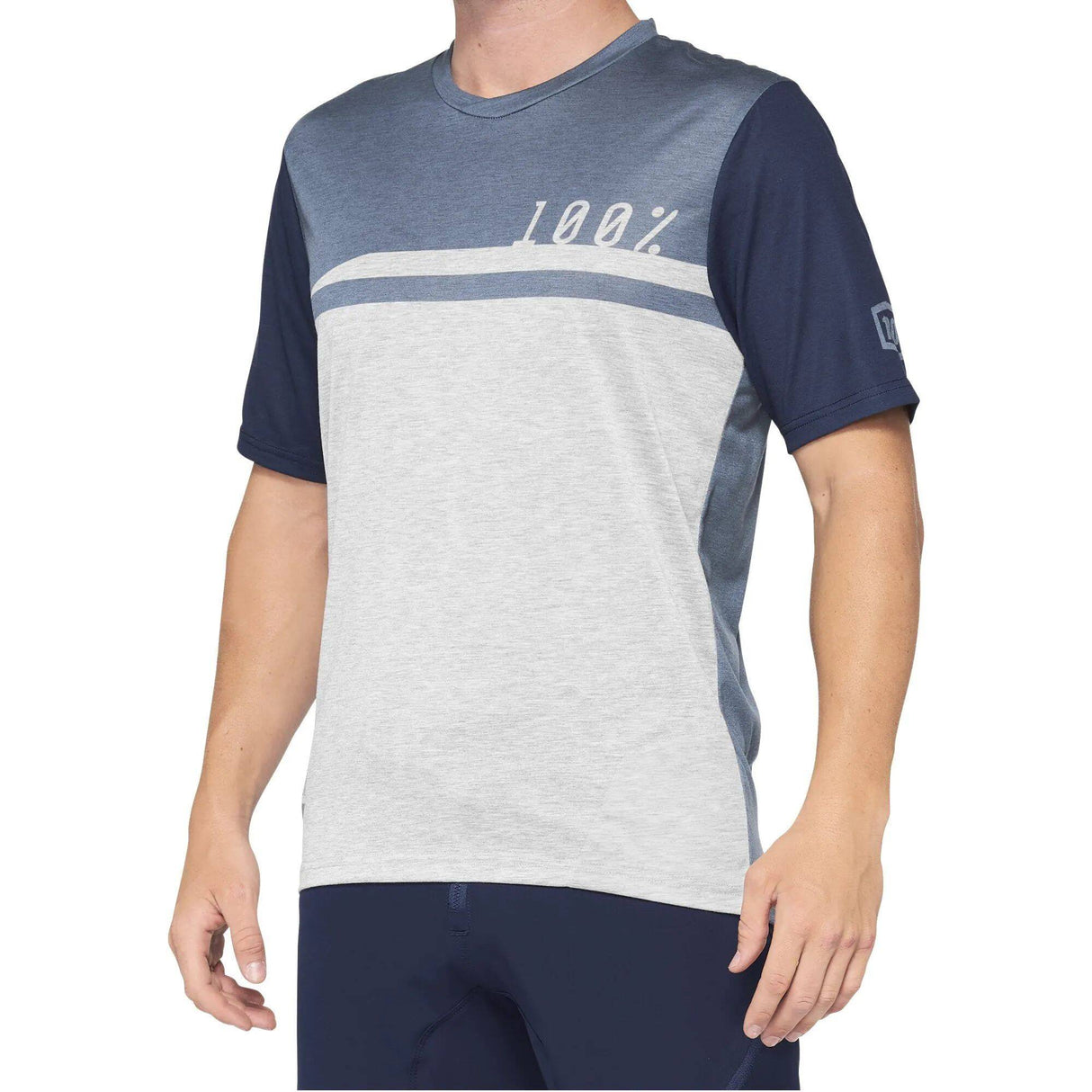 100% Airmatic Short Sleeve Jersey - Steel Blue Grey