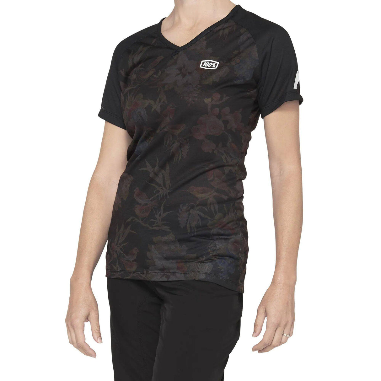 100% Airmatic Womens Jersey - Black Floral