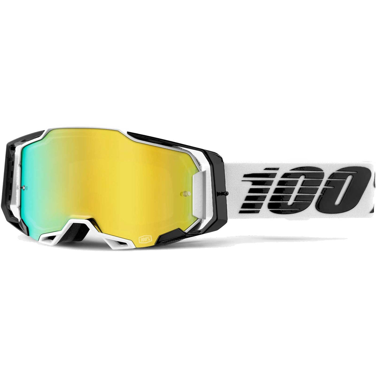 100% Armega MTB/MX Goggles - Atmos (Mirror Gold Lens)