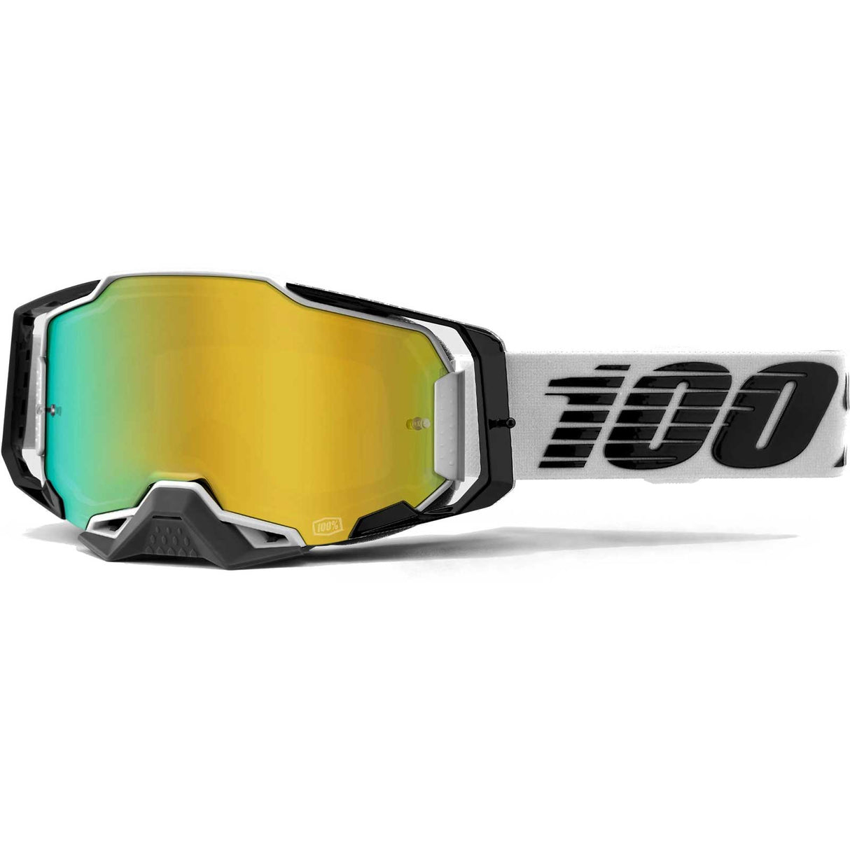 100% Armega MTB/MX Goggles - Atmos (Mirror Gold Lens)