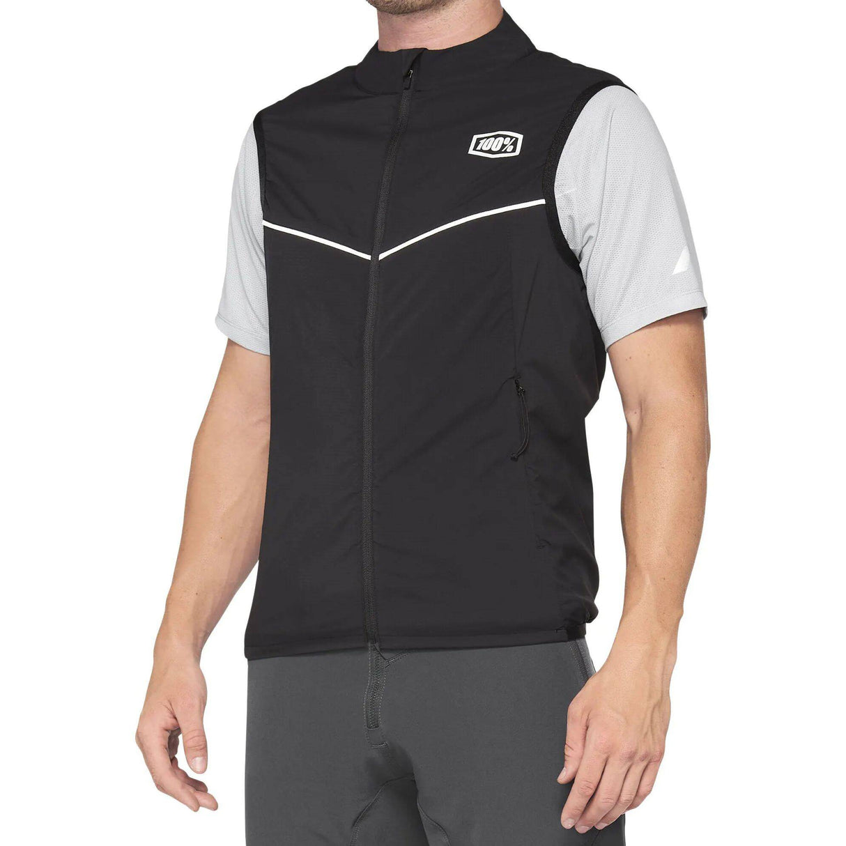 100% Corridor Stretch Vest Jacket - Black