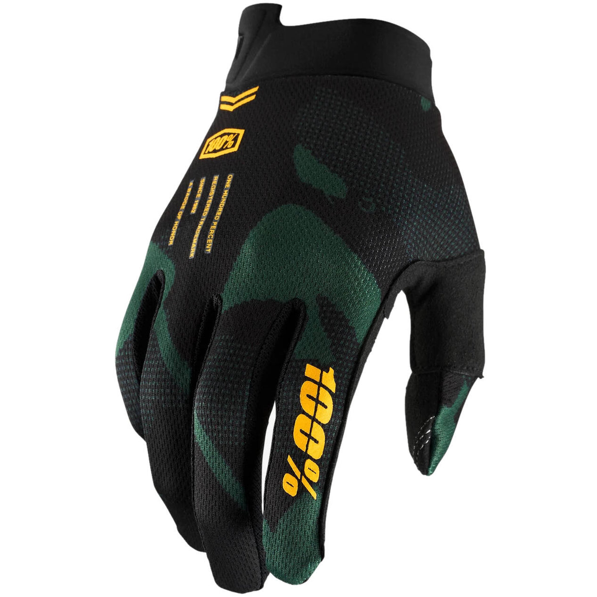 100% iTrack Protective Gloves - Sentinel Black