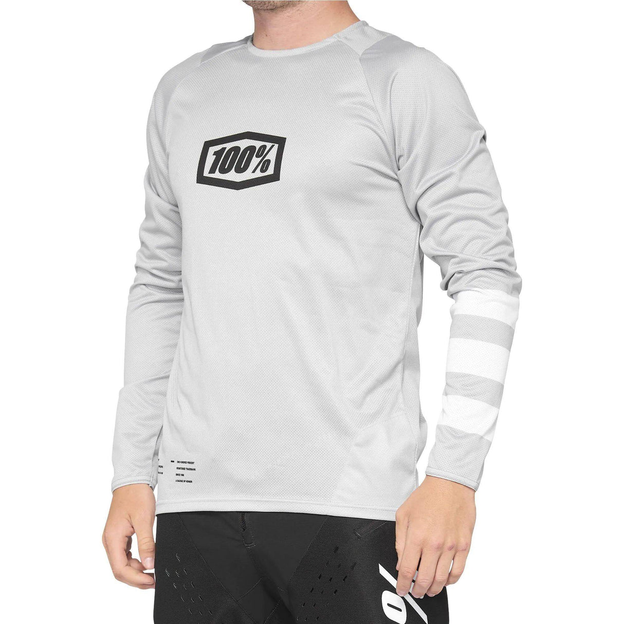 100% R-Core Long Sleeve Jersey - Vapour/White