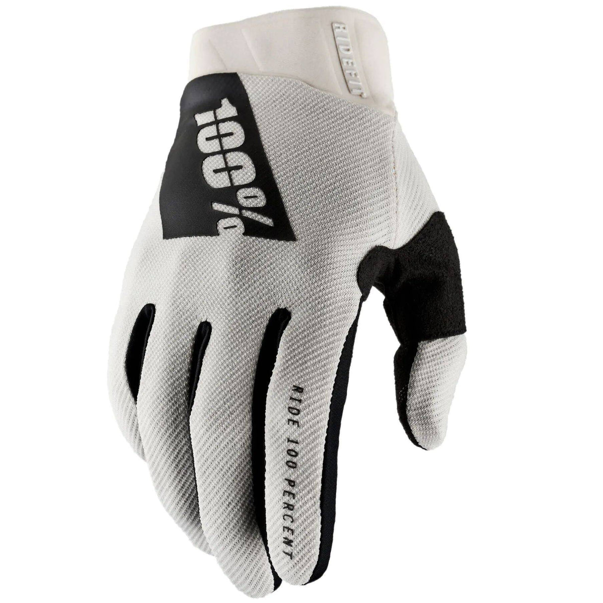 100% Ridefit Protective Gloves - Stone