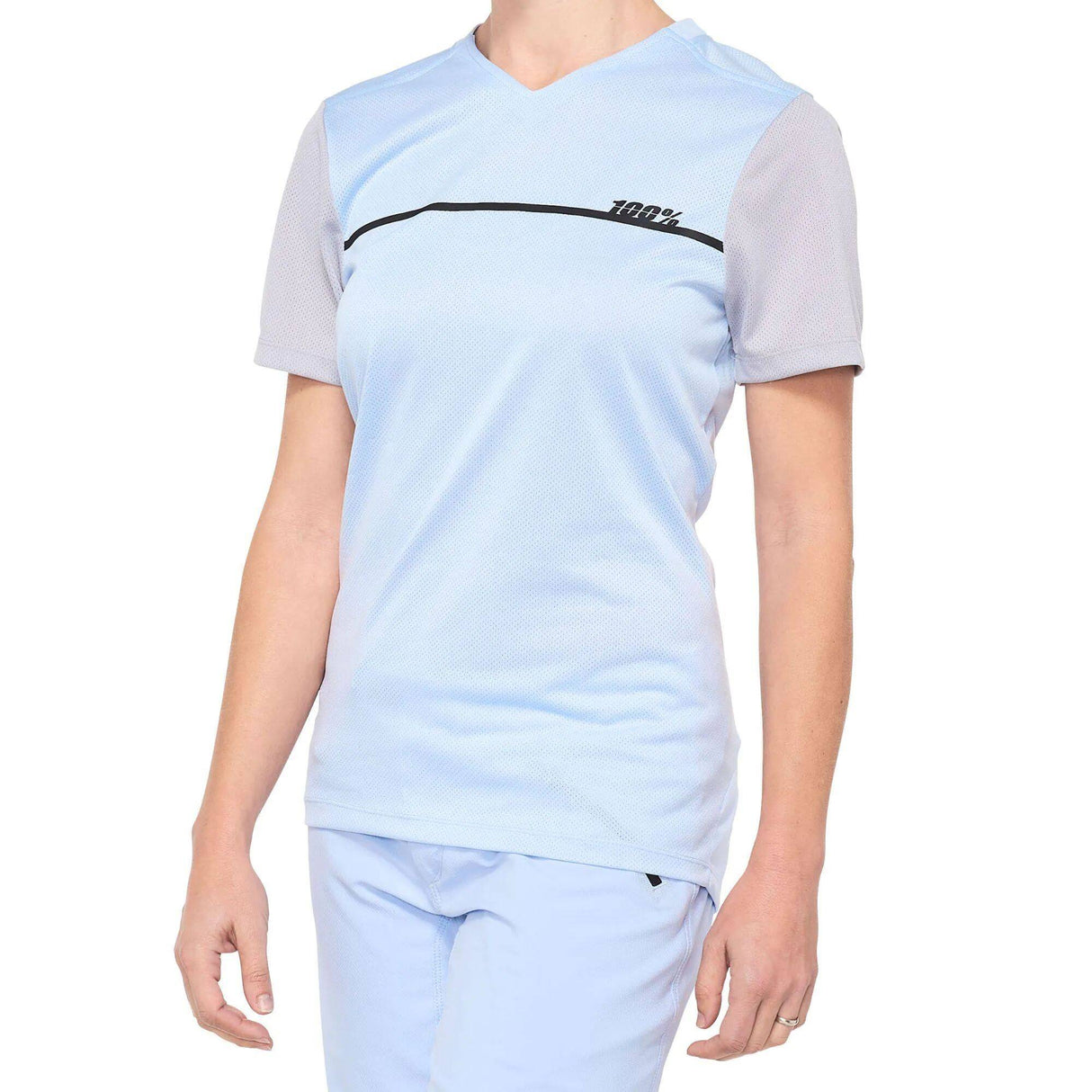 100% Ridecamp Womens Jersey - Powder Blue/Grey