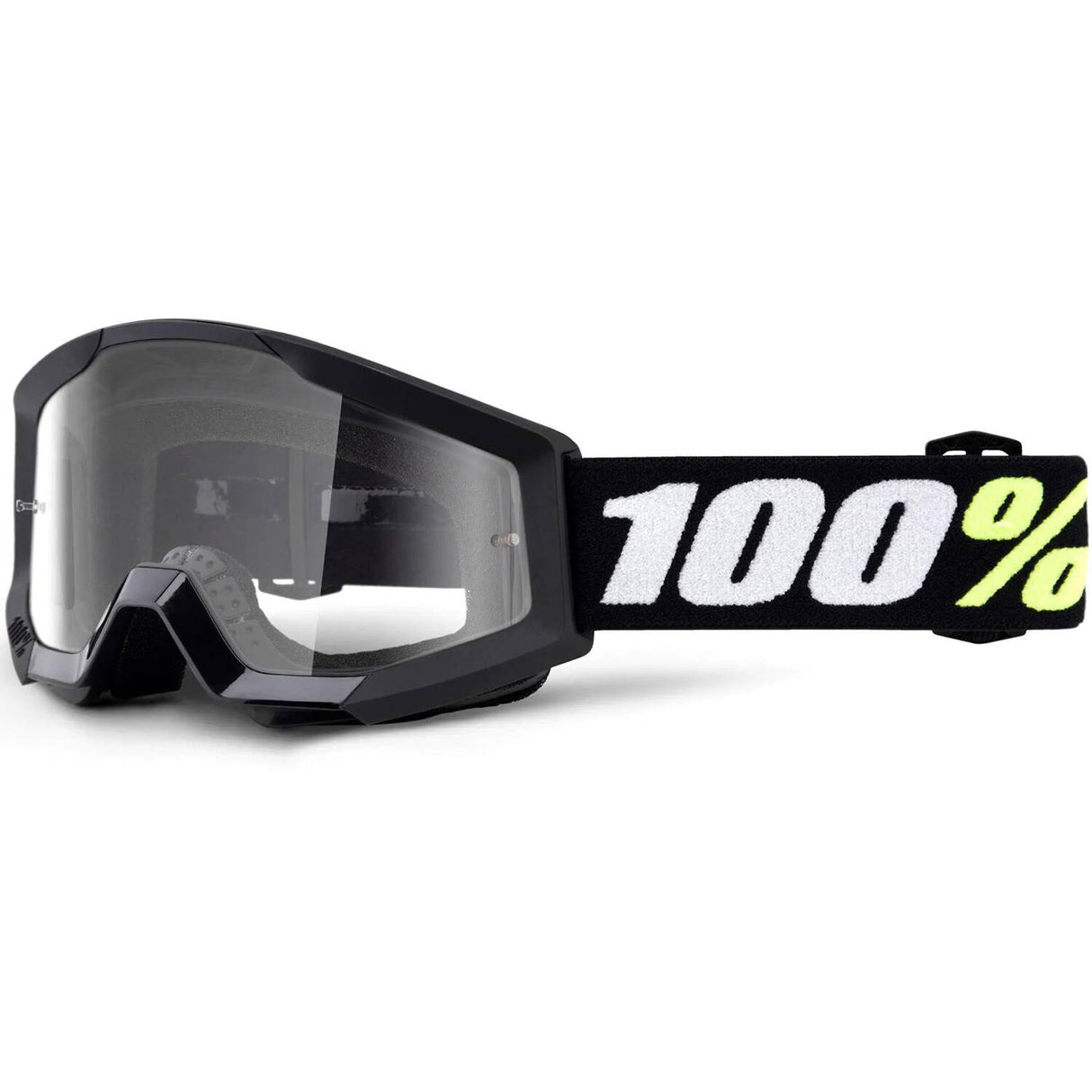100% Strata 2 Mini MTB/MX Goggles - Black (Clear Lens)
