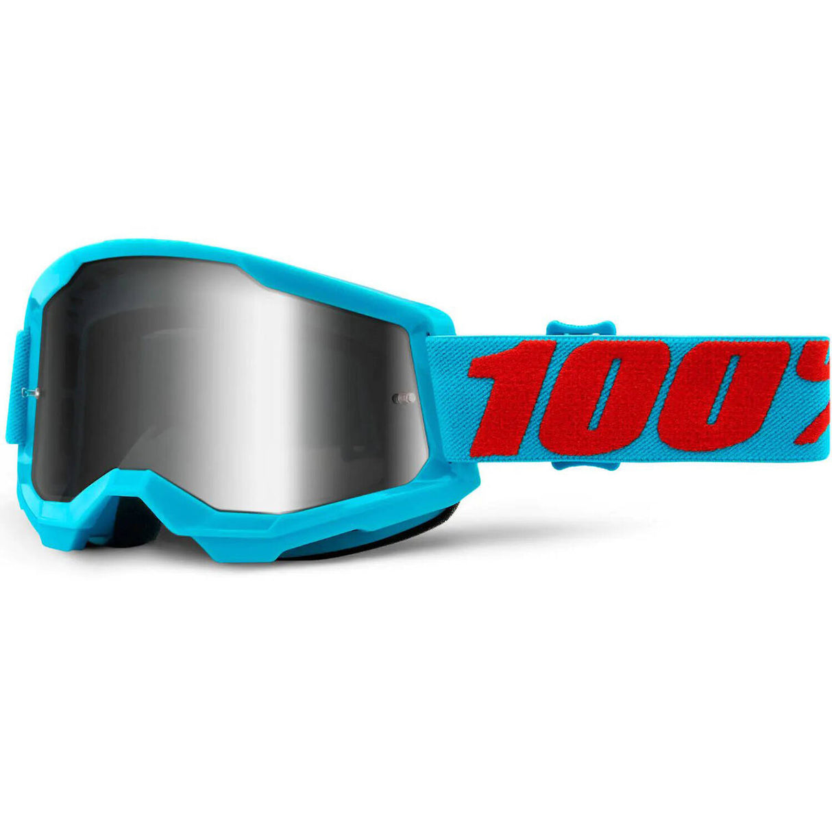 100% Strata 2 MTB/MX Goggles - Summit (Mirror Silver Lens)