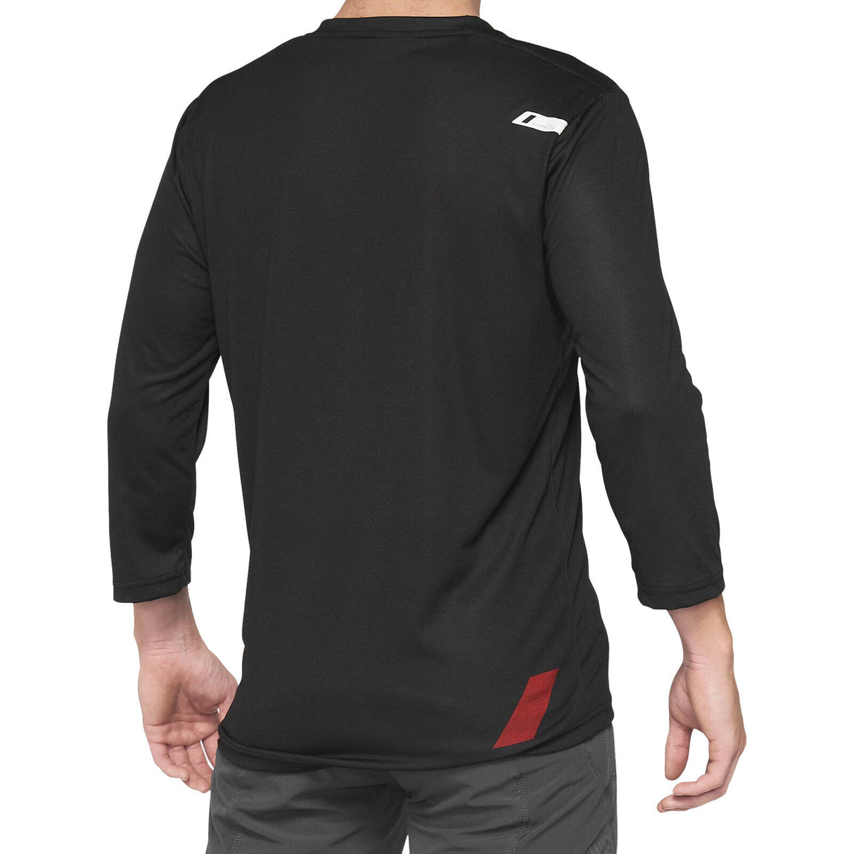 100% AIRMATIC 3/4 Sleeve Jersey - Black/Red