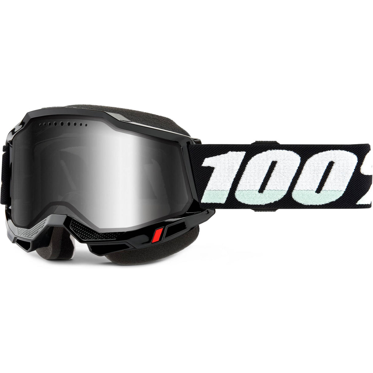 100% Accuri 2 Snowmobile Goggles - Black/Mirror Silver Lens
