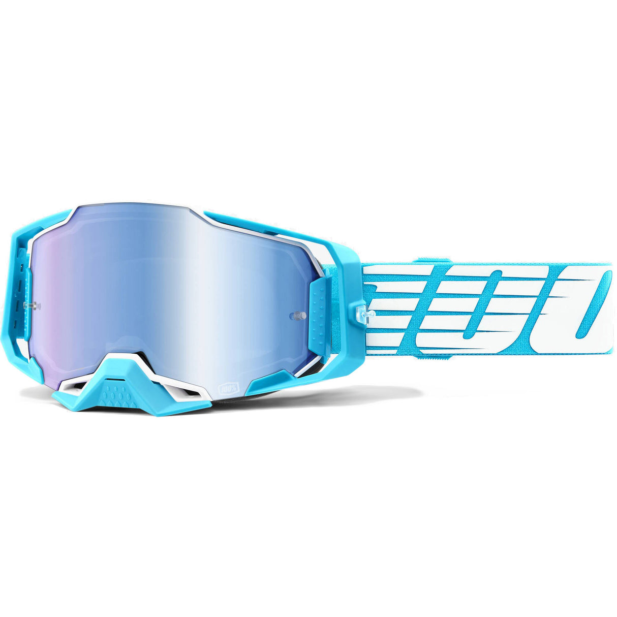 100% Armega Goggles - Oversized Sky/Mirror Blue Lens