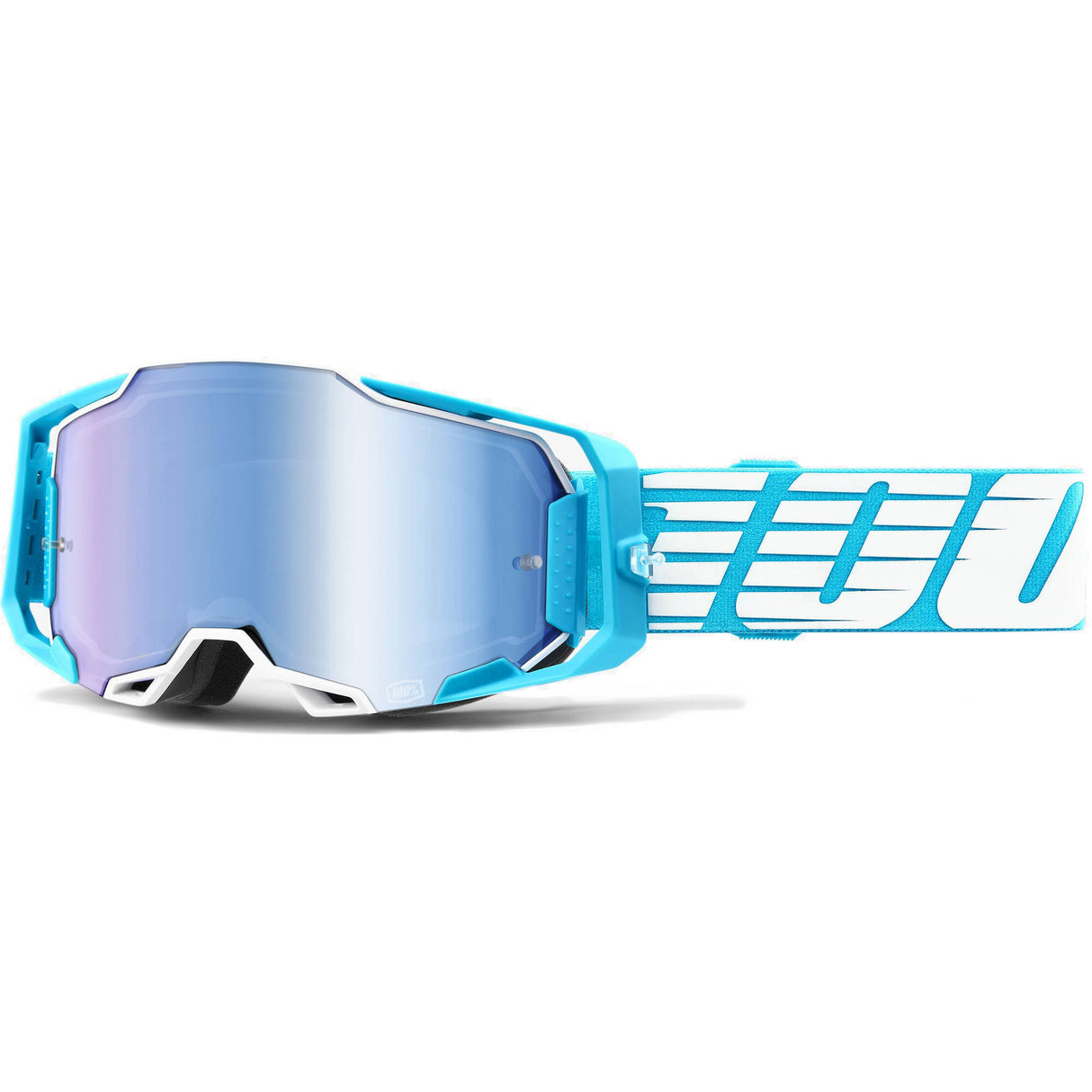 100% Armega Goggles - Oversized Sky/Mirror Blue Lens