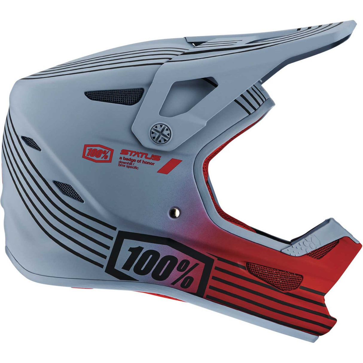 100% Status 22 Full Face Helmet - Caltec/Grey