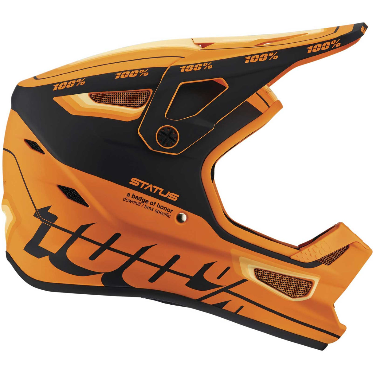 100% Status 22 Full Face Helmet - Topenga Orange/Black