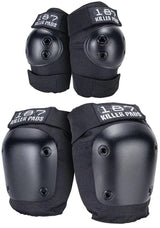 187 Killer Combo Pack Knee & Elbow Pad Set - Black