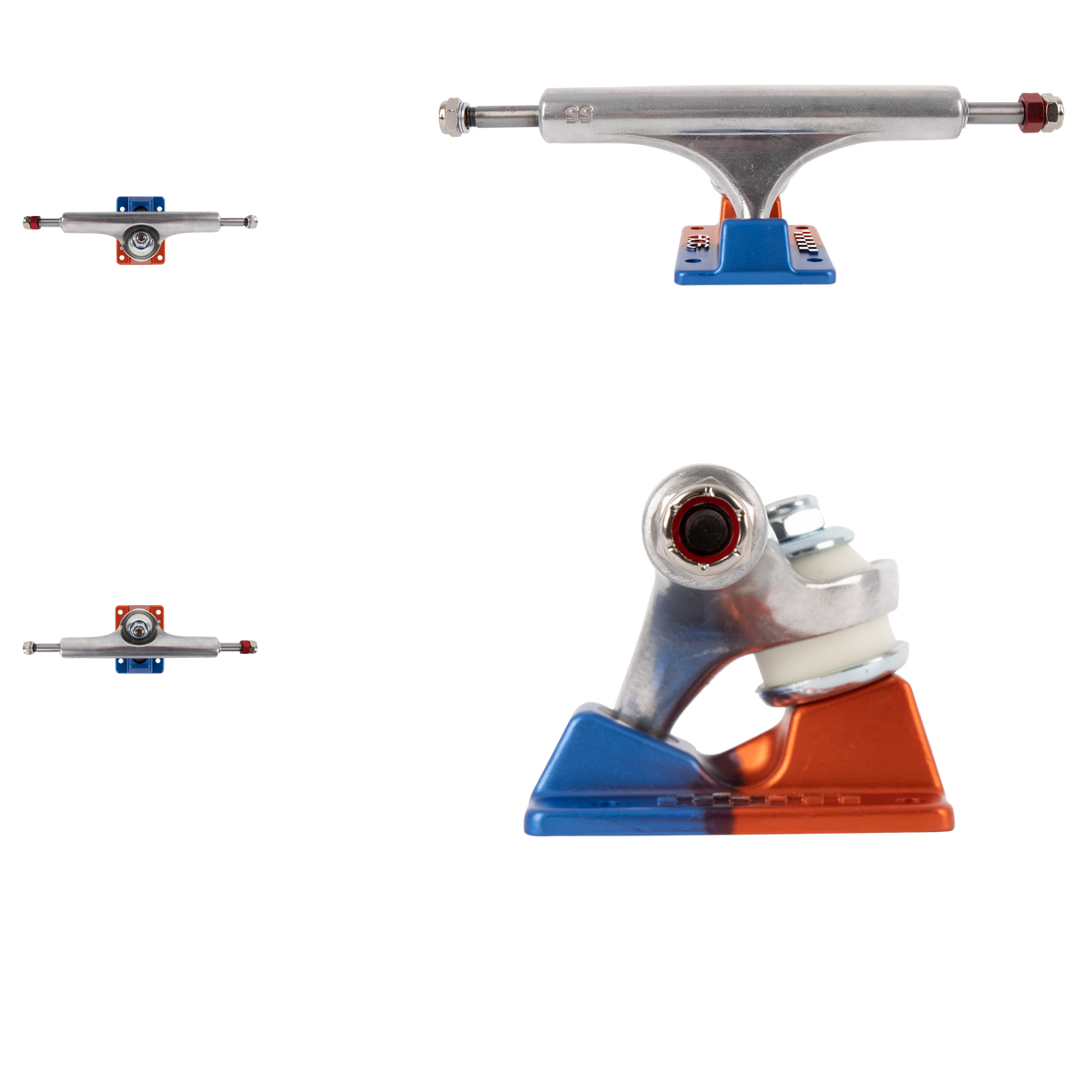 Ace Trucks AF1 Skateboard Trucks - Anodized Orange/Blue 44 (8.25")