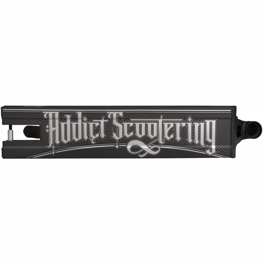 Addict Defender 3.0 Scooter Deck - Black/Silver 21.6" x 5"