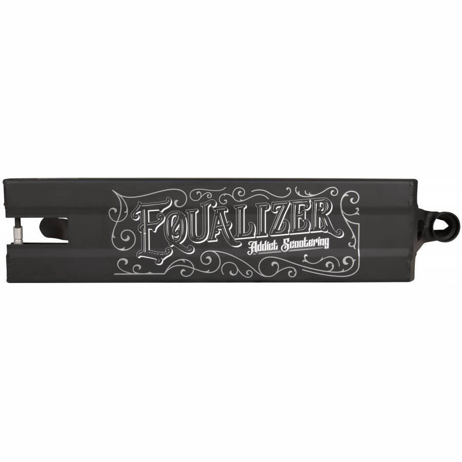Addict Equalizer 2.0 Scooter Deck - Black/Silver 22.44" x 5.74"