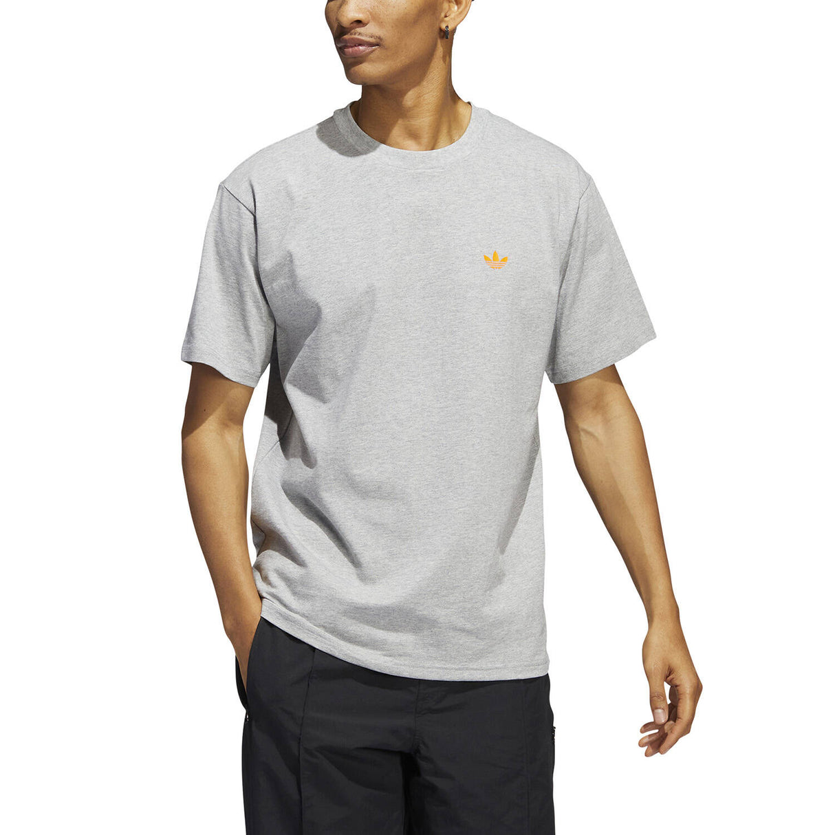Adidas Skateboarding 4.0 Logo T Shirt - Grey/Orange