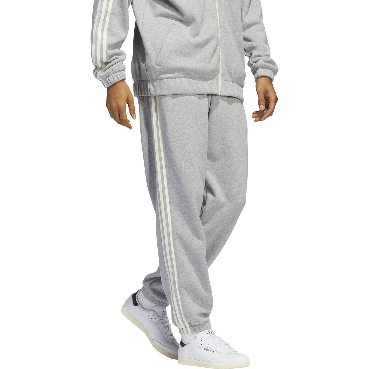 Adidas Skateboarding Fleece SF Track Pants- Grey/White