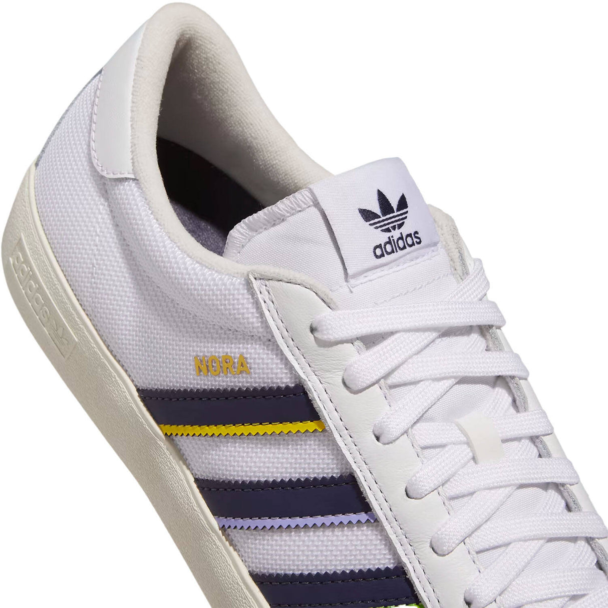 Adidas Skateboarding Nora Skate Shoes - White/White/Gold