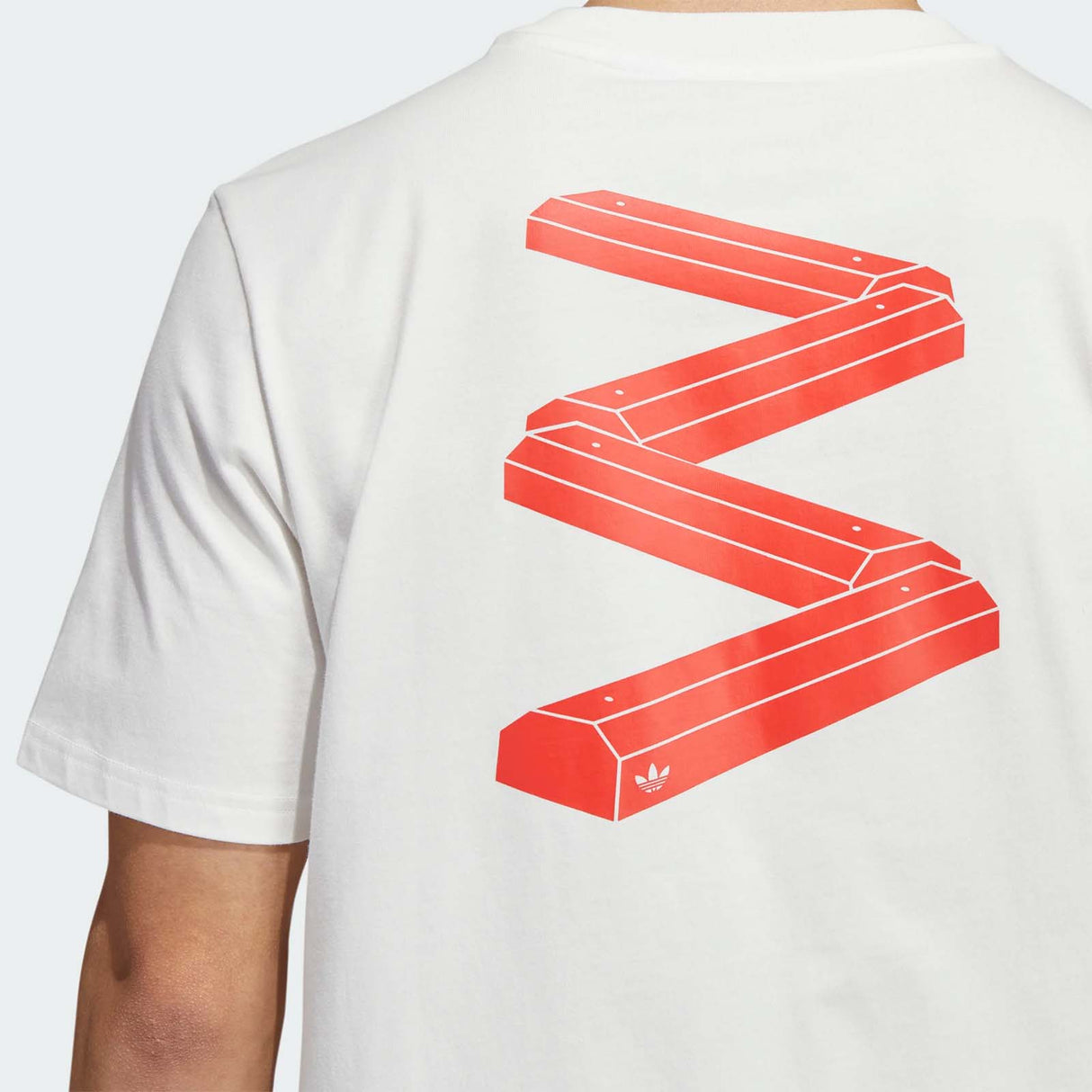 Adidas Curb SS T Shirt - Core White/Bright Red