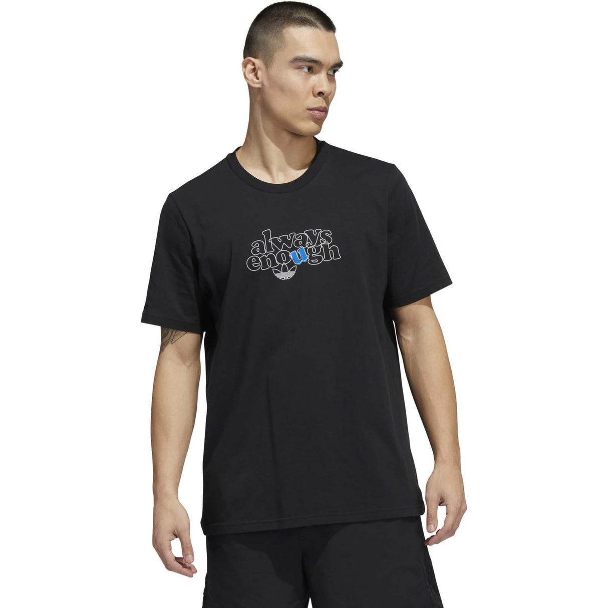 Adidas Daewon Message T Shirt - Black/White/Blue Bird
