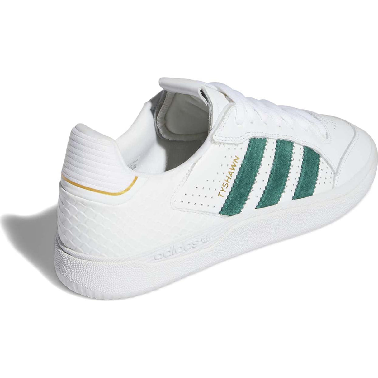 Adidas Tyshawn Low Skate Shoes - White/Green/Gold