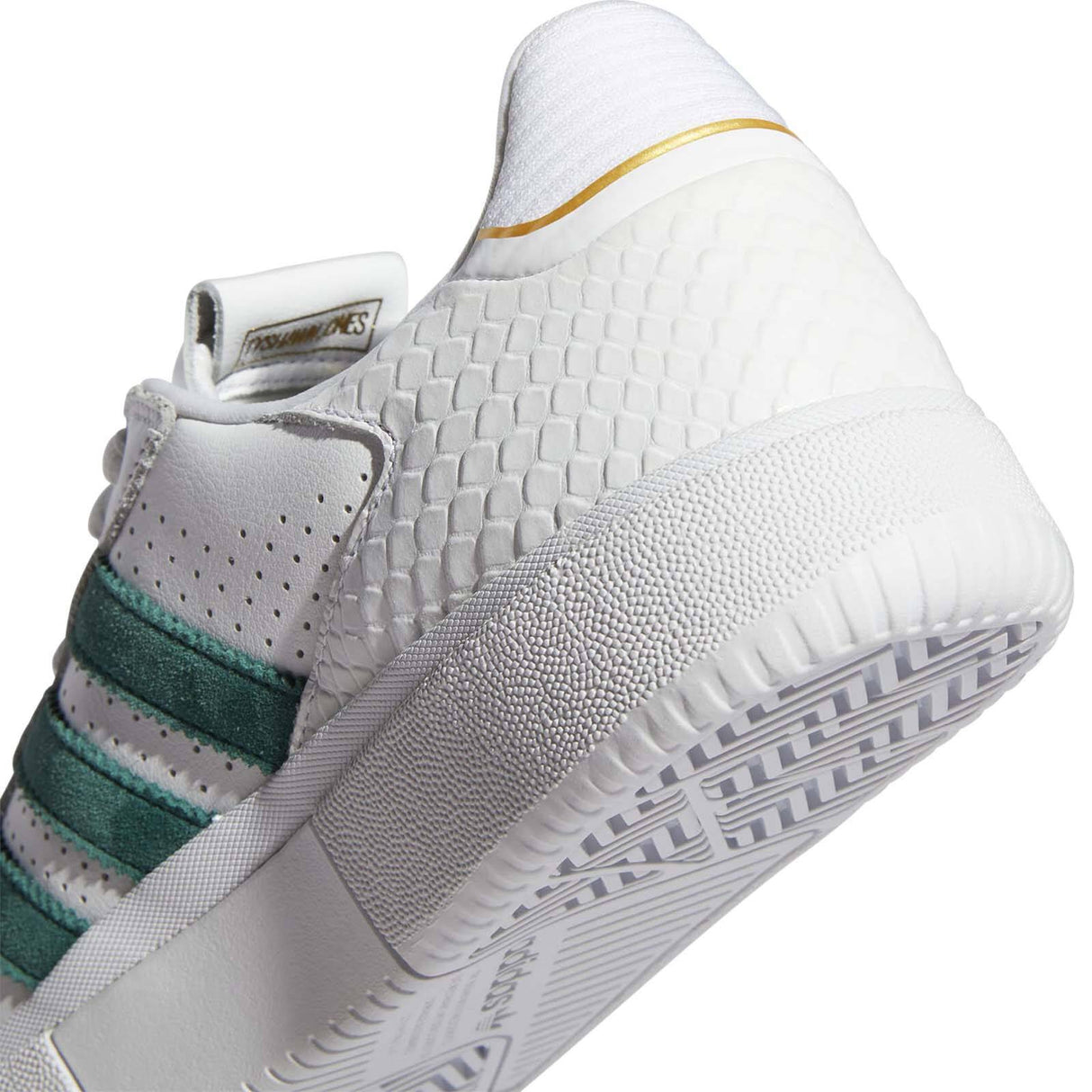 Adidas Tyshawn Low Skate Shoes - White/Green/Gold