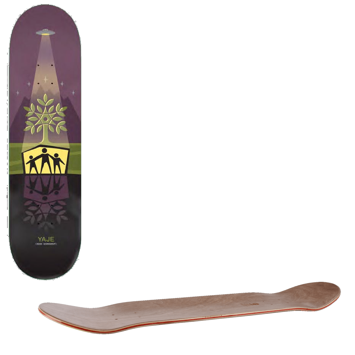 Alien Workshop Yaje Shelter Skateboard Deck - Purple 7.875''