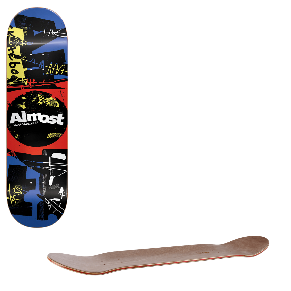 Almost Scum Punk Skateboard Deck - Blue 7.75"