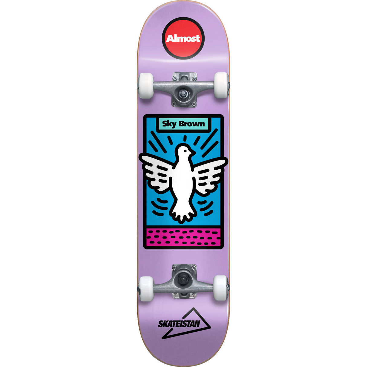 Almost Skateistan Sky High Complete Skateboard - Purple 7.5"