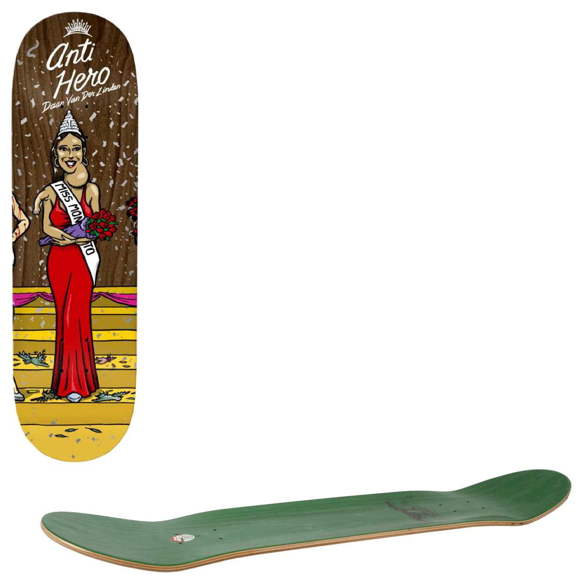 Anti Hero Miss Corp Greed Skateboard Deck - Daan 8.5"