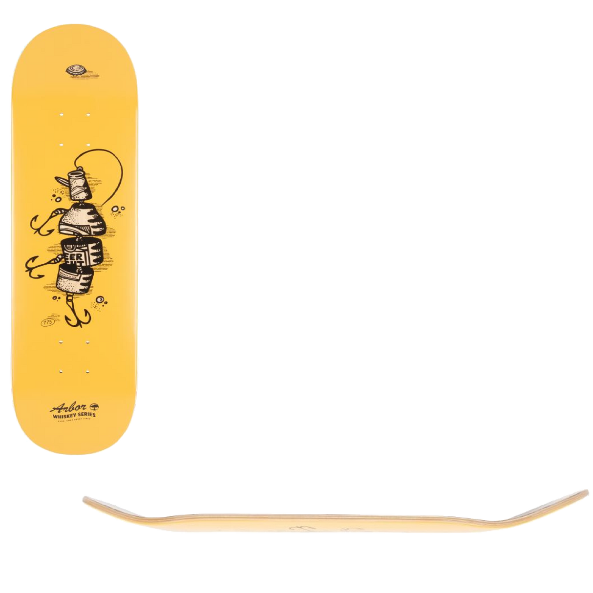 Arbor Whiskey Upcycle Skateboard Deck 7.75"