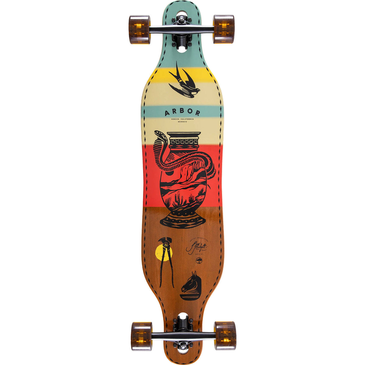 Arbor Artist Mudgett Drop Through Complete Longboard - Axis 37"