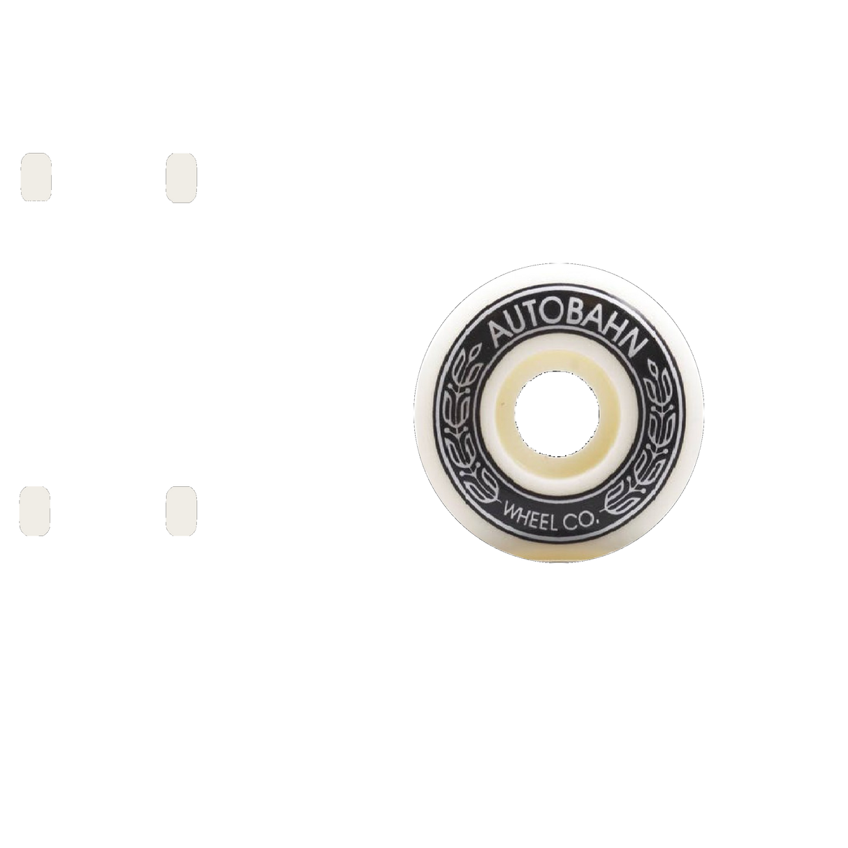 Autobahn AB-S Skateboard Wheels - White - 53mm