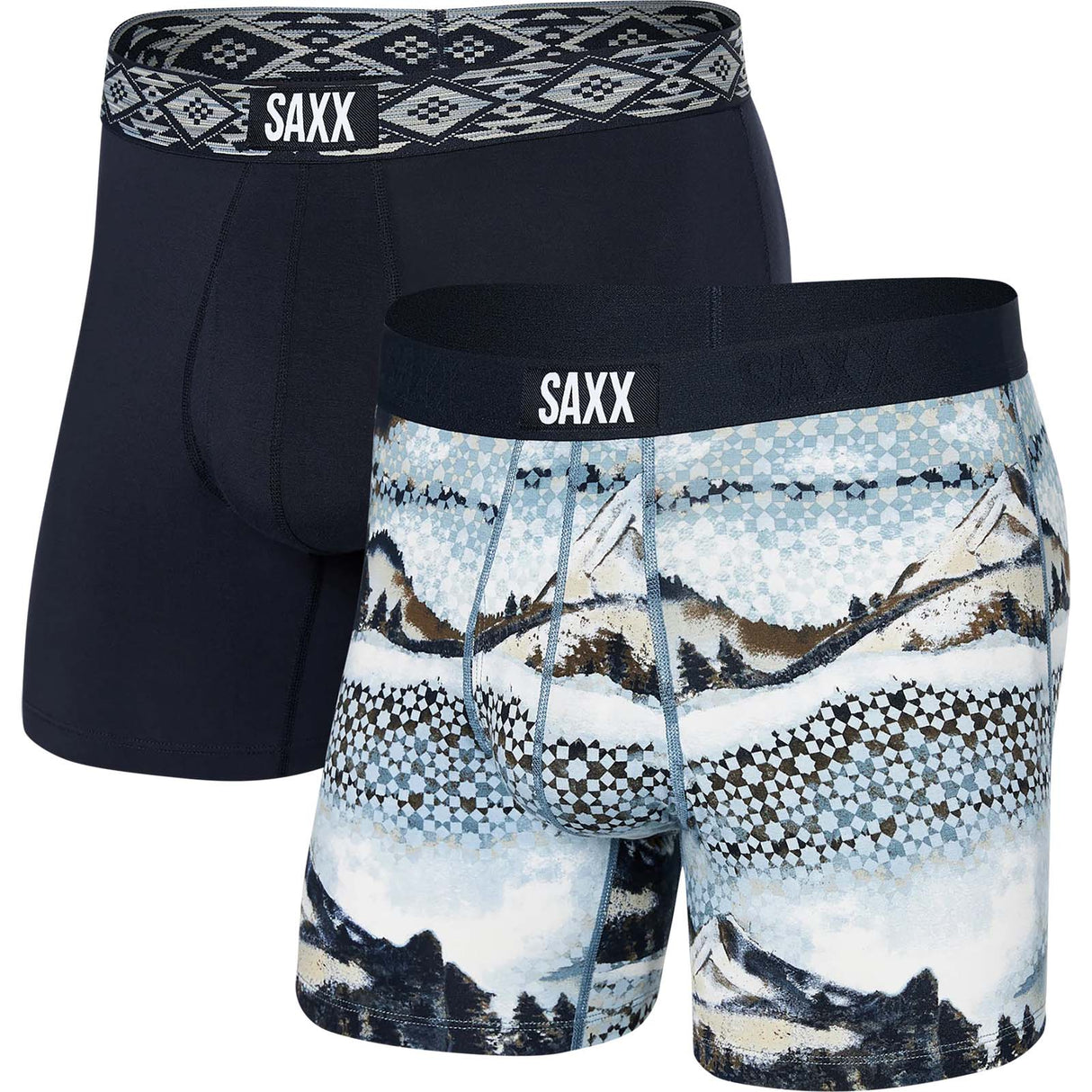 Saxx Ultra Super Soft Boxer Brief Fly 2pk - Foggy Mountains