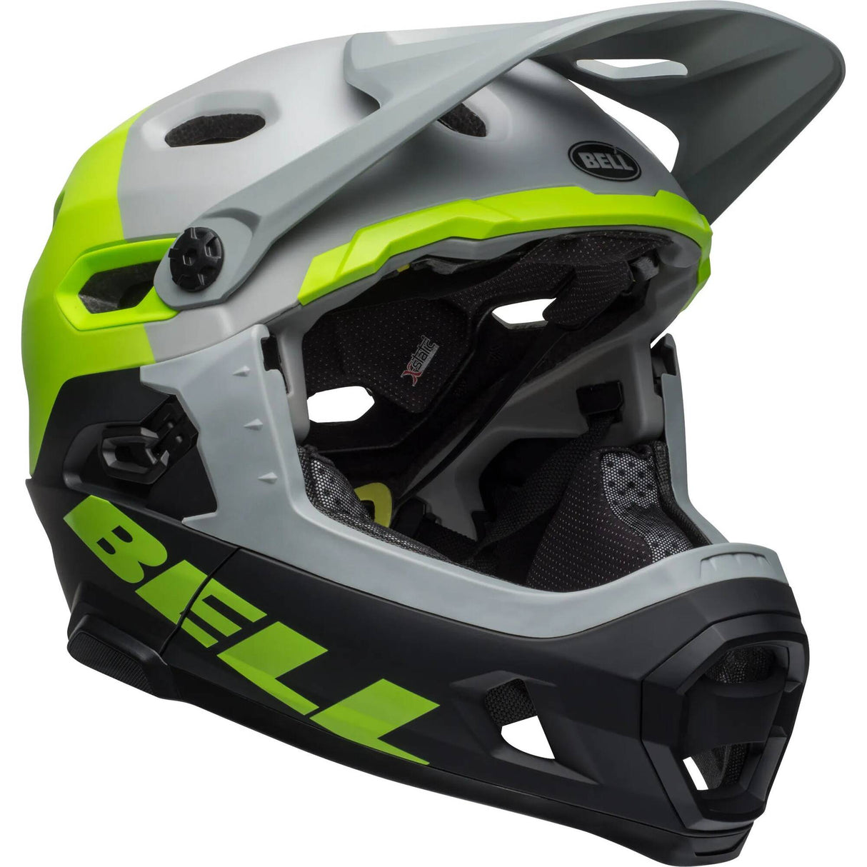 Bell Super DH MIPS 2019 Full Face Helmet - Unhinged Matte/Gloss Gray/Green/Black