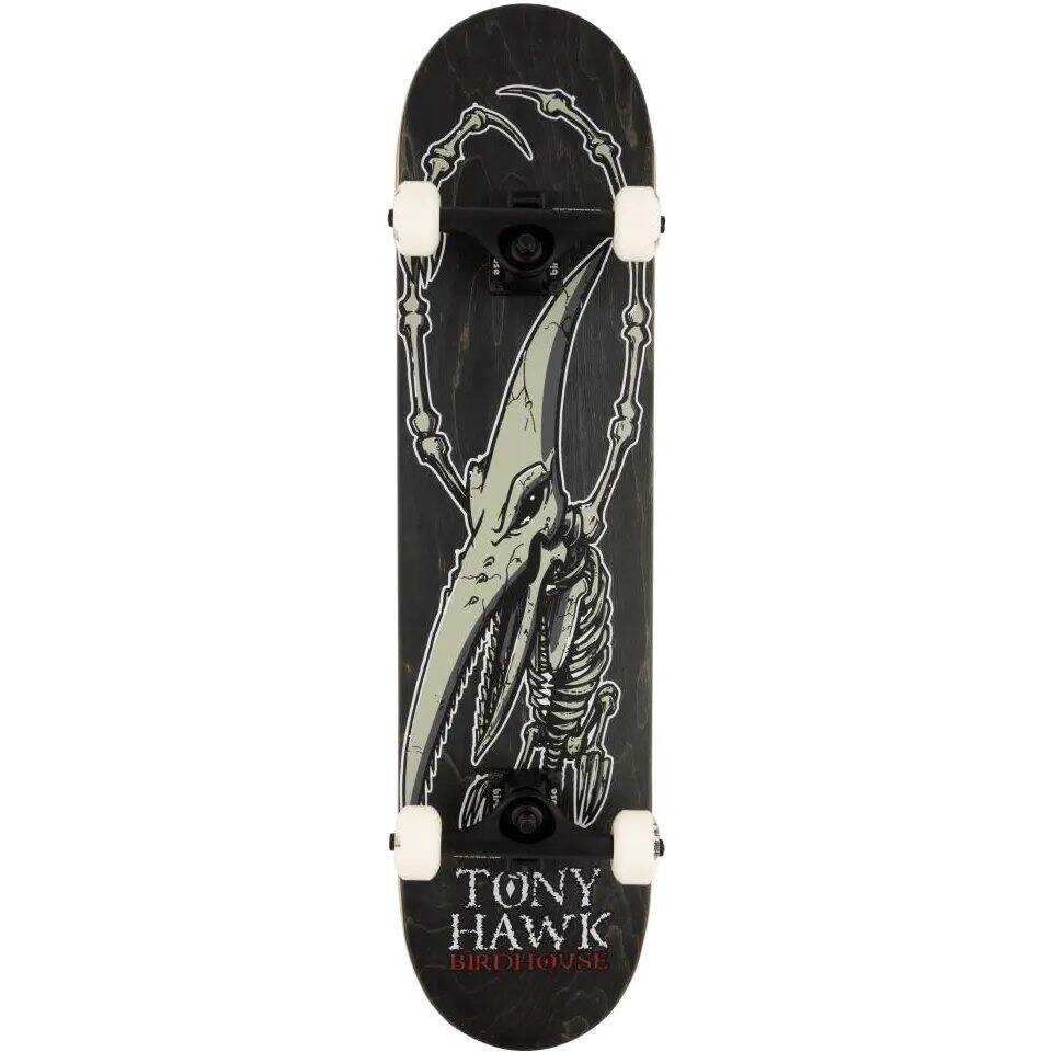 Birdhouse Stage 3 Hawk Pterodactyl Complete Skateboard - Black 7.5''