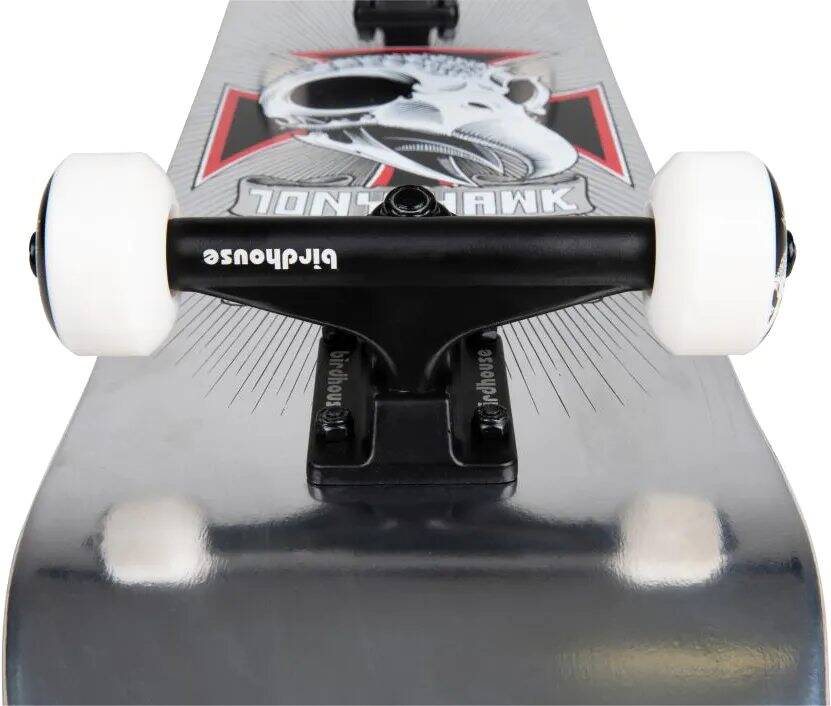 Birdhouse Stage 3 Hawk Skull 2 Complete Skateboard - Chrome Silver Foil 7.75''