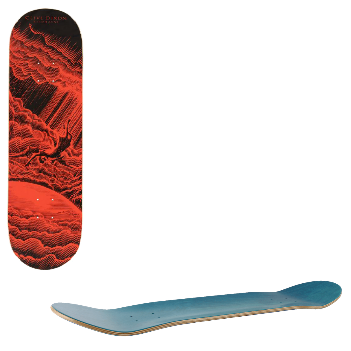 Birdhouse Dixon Sky Fall Pro Skateboard Deck - Black 8"