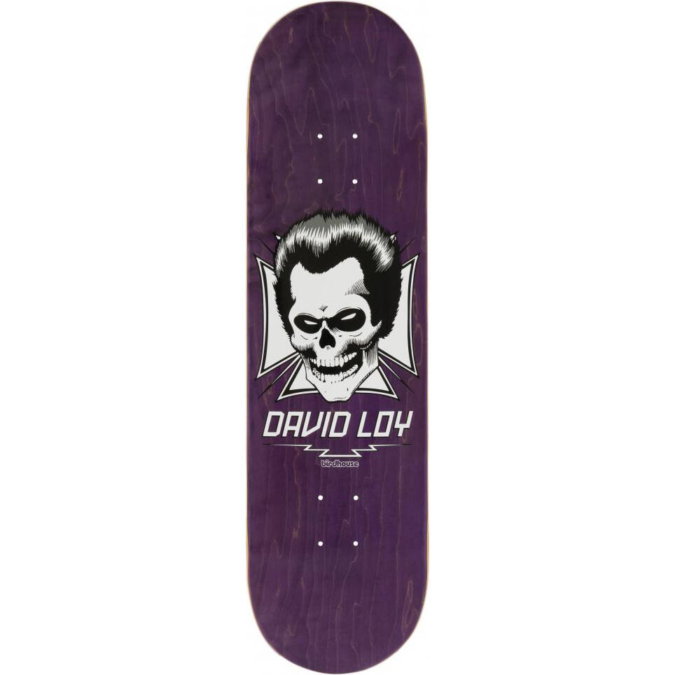 Birdhouse Loy Skull Pro Skateboard Deck - Purple 8.38"