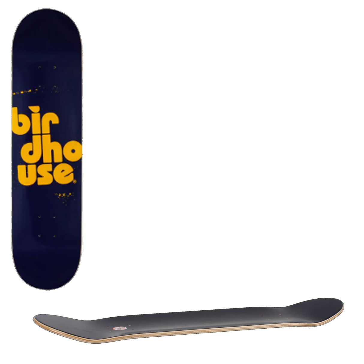 Birdhouse Stacked Spray Skateboard Deck - Navy 7.75''