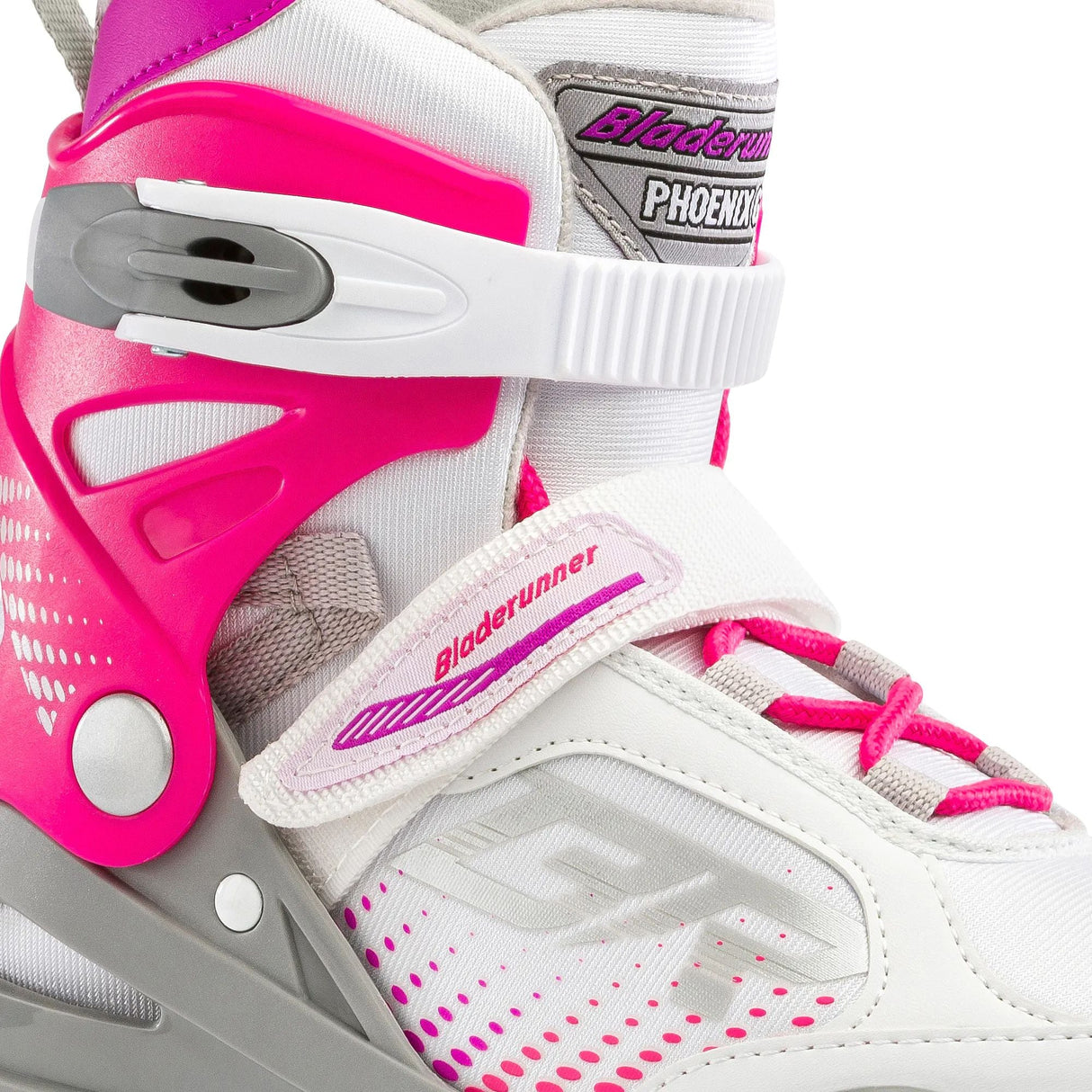 Bladerunner Phoenix G Adjustable Inline Skates - White/Fuchsia