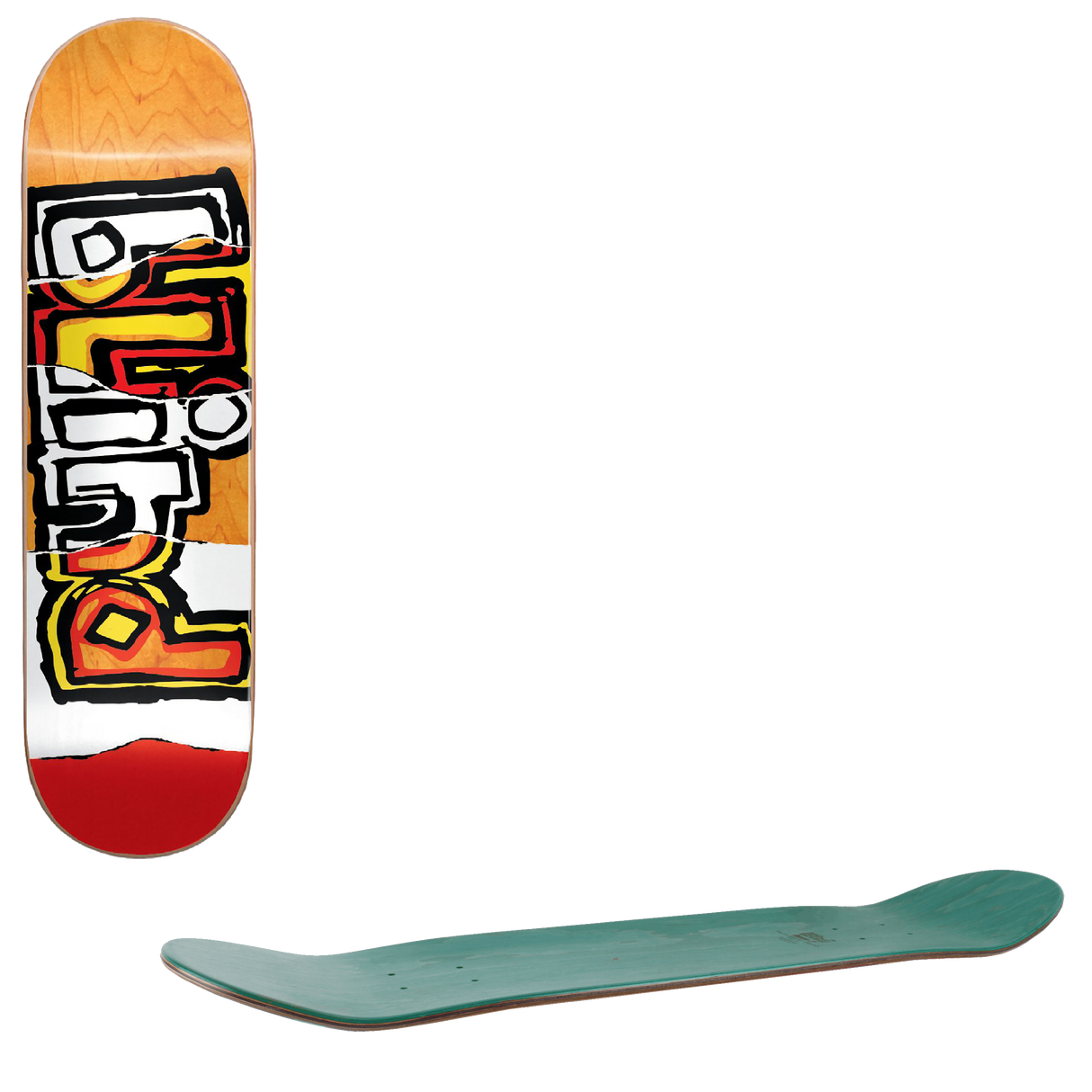 Blind OG Ripped Veneer Skateboard Deck - Orange 8.25"