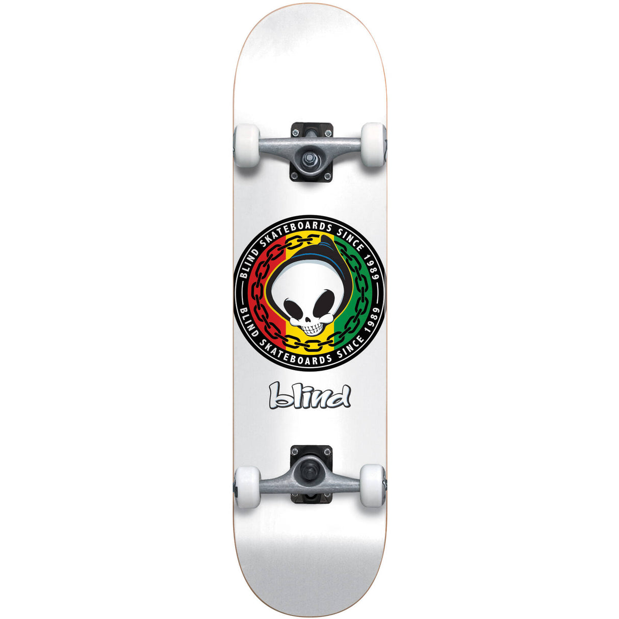 Blind Rasta Reaper Complete Skateboard - White 8.125''