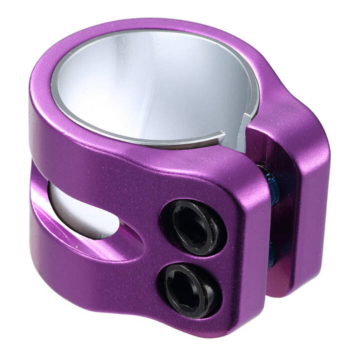 Blunt Twin Slit Double Clamp - Purple