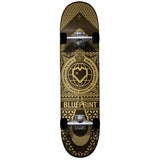 Blueprint Home Heart Complete Skateboard 8'' - Black/Gold