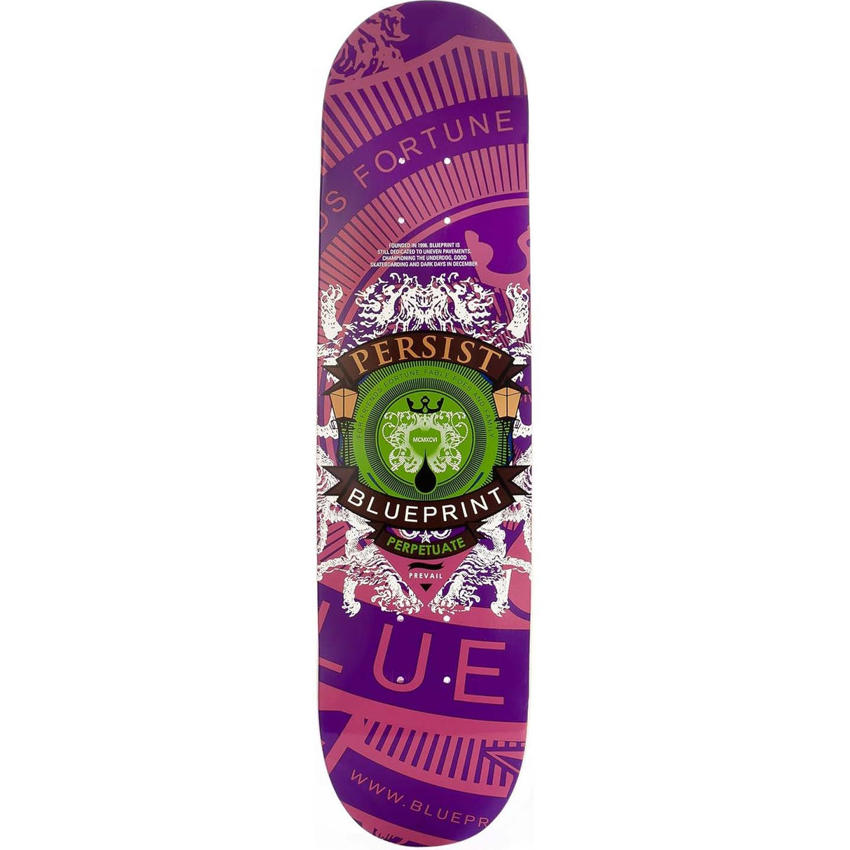 Blueprint Courage Skateboard Deck - Purple 8.125"