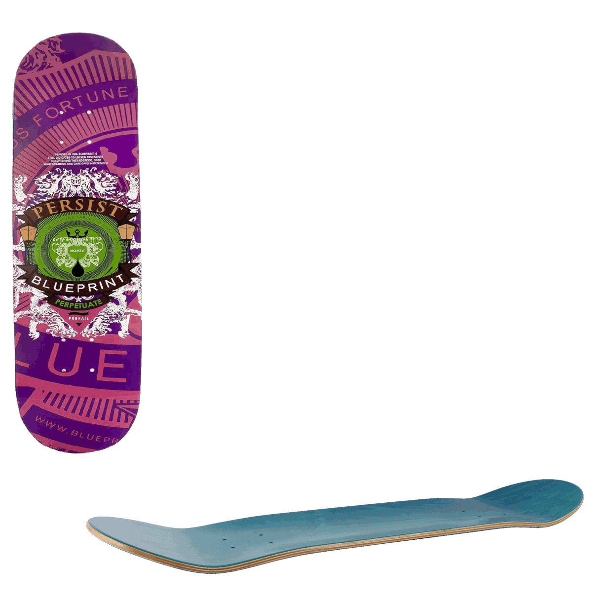 Blueprint Courage Skateboard Deck - Purple 8.125"
